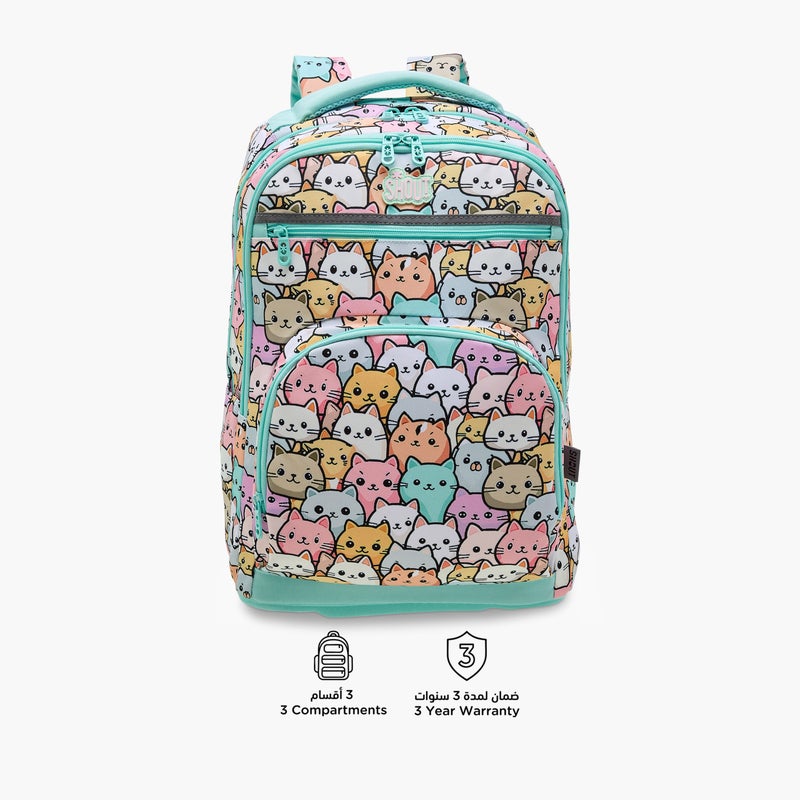 Shout Cat Print Backpack for Kids - Image 4